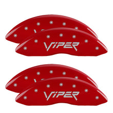 Load image into Gallery viewer, 4-Caliper-Covers-Engraved-Front--Rear-Gen-2Viper-Red-Finish-Silver-Ch