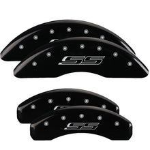 Load image into Gallery viewer, 4-Caliper-Covers-Engraved-Front--Rear-Gen-5Ss-Black-Finish-Silver-Ch