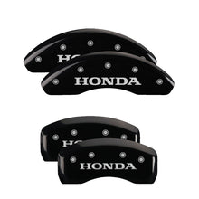 Load image into Gallery viewer, 4-Caliper-Covers-Engraved-Front--Rear-Honda-Black-Finish-Silver-Char-2017-Honda-Cr-V
