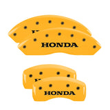 MGP 20203SHONYL Set of 4: Yellow finish, Black Honda