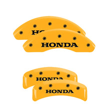 Load image into Gallery viewer, 4-Caliper-Covers-Engraved-Front--Rear-Honda-Yellow-Finish-Black-Char-2003-Honda-Element