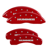 MGP 52002SHUMRD Set of 4: Red finish, Silver Hummer
