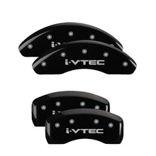 Load image into Gallery viewer, 4-Caliper-Covers-Engraved-Front--Rear-I-Vtec-Black-Finish-Silver-Ch