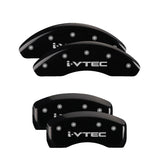 MGP 39012SIVTBK Set of 4: Black finish, Silver i-Vtec