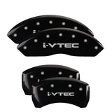 MGP 39018SIVTBK Set of 4: Black finish, Silver i-Vtec