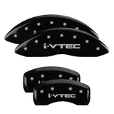 MGP 39021SIVTBK Set of 4: Black finish, Silver i-Vtec