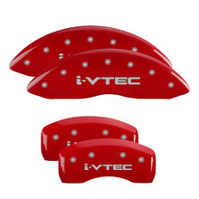 Load image into Gallery viewer, 4-Caliper-Covers-Engraved-Front--Rear-I-Vtec-Red-Finish-Silver-Ch