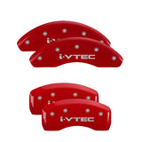 MGP 39019SIVTRD Set of 4: Red finish, Silver i-Vtec