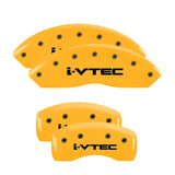 MGP 39016SIVTYL Set of 4: Yellow finish, Black i-Vtec
