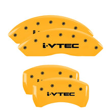 Load image into Gallery viewer, 4-Caliper-Covers-Engraved-Front--Rear-I-Vtec-Yellow-Finish-Black-Char-2019-Acura-Rdx