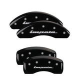 MGP 14223SIMPBK Set of 4: Black finish, Silver Impala