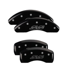 Load image into Gallery viewer, 4-Caliper-Covers-Engraved-Front--Rear-Impala-StyleSs-Black-Finish-Silver-Ch