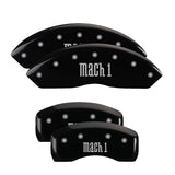 MGP 10017SMCHBK Set of 4: Black finish, Silver Mach 1