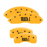 MGP 10017SMCHYL Set of 4: Yellow finish, Black Mach 1