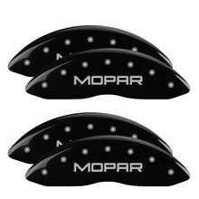 Load image into Gallery viewer, 4-Caliper-Covers-Engraved-Front--Rear-Mopar-Black-Finish-Silver-Ch