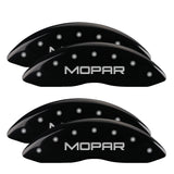 MGP 12203SMOPBK Set of 4: Black finish, Silver MOPAR