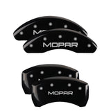 MGP 12199SMOPBK Set of 4: Black finish, Silver MOPAR