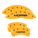 MGP 12181SMOPYL Set of 4: Yellow finish, Black MOPAR