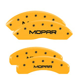 MGP 32021SMOPYL Set of 4: Yellow finish, Black MOPAR