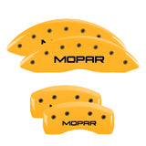 MGP 12192SMOPYL Set of 4: Yellow finish, Black MOPAR