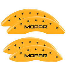 Load image into Gallery viewer, 4-Caliper-Covers-Engraved-Front--Rear-Mopar-Yellow-Finish-Black-Char-2010-Dodge-Ram-2500