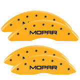 MGP 12124SMOPYL Set of 4: Yellow finish, Black MOPAR