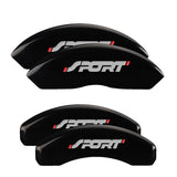MGP 10119SSP1BK Set of 4: Black finish, Silver Sport (Bold, No Bolts)