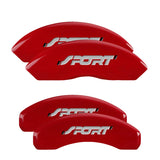 MGP 10119SSP1RD Set of 4: Red finish, Silver Sport (Bold, No Bolts)