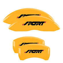 Load image into Gallery viewer, 4-Caliper-Covers-Engraved-Front--Rear-No-BoltsSport-Yellow-Finish-Black-Ch