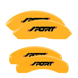 MGP 10119SSP1YL Set of 4: Yellow finish, Black Sport (Bold, No Bolts)