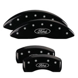 MGP 10242SFRDBK Set of 4: Black finish, Silver Ford Oval Logo