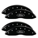 MGP 10120SFRDBK Set of 4: Black finish, Silver Ford Oval Logo