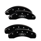 MGP 10227SFRDBK Set of 4: Black finish, Silver Ford Oval Logo