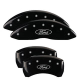 MGP 10230SFRDBK Set of 4: Black finish, Silver Ford Oval Logo