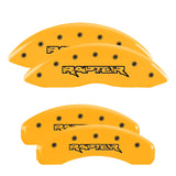 MGP 10213SRPTYL Set of 4: Yellow finish, Black Raptor