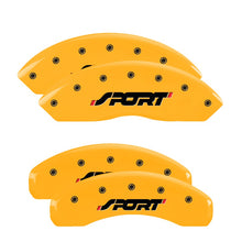 Load image into Gallery viewer, 4-Caliper-Covers-Engraved-Front--Rear-Sport-Yellow-Finish-Black-Ch