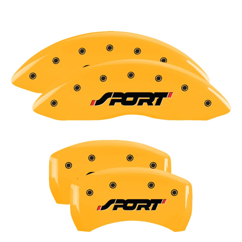 4-Caliper-Covers-Engraved-Front--Rear-Sport-Yellow-Finish-Black-Ch