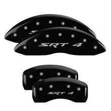 Load image into Gallery viewer, 4-Caliper-Covers-Engraved-Front--Rear-Srt4-Black-Finish-Silver-Ch