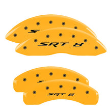Load image into Gallery viewer, 4-Caliper-Covers-Engraved-Front--Rear-Srt8-Yellow-Finish-Black-Char-2006-Jeep-Commander