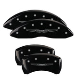 MGP 32016SCW2BK Set of 4: Black finish, Silver Chrysler Wing Style 2