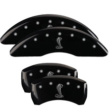 Load image into Gallery viewer, 4-Caliper-Covers-Engraved-Front--Rear-Tiffany-Snake-Black-Finish-Silver-Ch