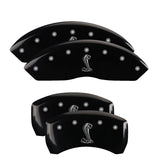 MGP 10197SSNKBK Set of 4: Black finish, Silver Tiffany Snake Logo