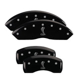 MGP 10017SSNKBK Set of 4: Black finish, Silver Tiffany Snake Logo