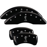 MGP 10201SSNKBK Set of 4: Black finish, Silver Tiffany Snake Logo