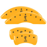 MGP 10201SSNKYL Set of 4: Yellow finish, Black Tiffany Snake Logo