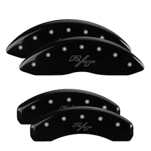 Load image into Gallery viewer, 4-Caliper-Covers-Engraved-Front--Rear-Vintage-StyleRt-Black-Finish-Silver-Ch