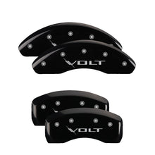 Load image into Gallery viewer, 4-Caliper-Covers-Engraved-Front--Rear-Volt-Black-Finish-Silver-Ch
