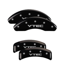 Load image into Gallery viewer, 4-Caliper-Covers-Engraved-Front--Rear-Vtech-Black-Finish-Silver-Ch