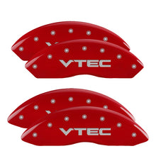 Load image into Gallery viewer, 4-Caliper-Covers-Engraved-Front--Rear-Vtech-Red-Finish-Silver-Ch