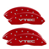 MGP 39015SVTCRD Set of 4: Red finish, Silver VTEC